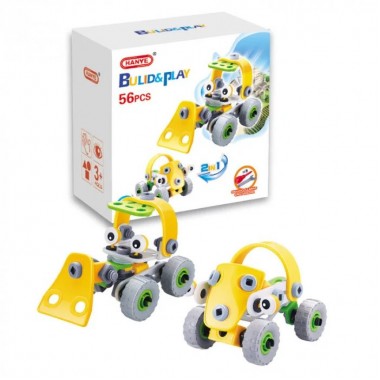 Конструктор Build&Play 2 в 1 Строители HANYE J-7725, 56 элемента
