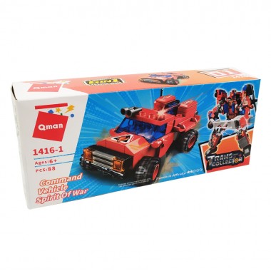 Детский Конструктор Qman 1416-1-6 транспорт, 88 дет