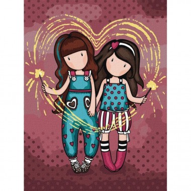 Картина по номерам "Fireworks Santoro Gorjuss Collection" KHO8681, 30х40 см