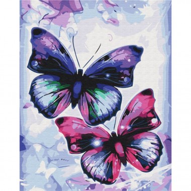 Картина по номерам Блестящие бабочки Brushme BS51407 40х50 см