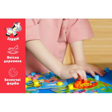 Мозаїка деревяна Vladi Toys Ферма ZB2002-01