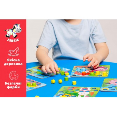 Мозаїка деревяна Vladi Toys Ферма ZB2002-01