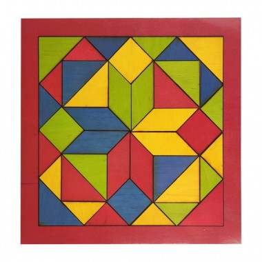 Детская мозаика Геометрика 172401 деревянная (Красный)