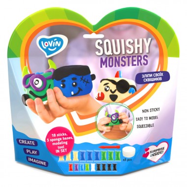 Набір для ліплення з повітряним пластиліном Squishy Monsters ТМ Lovin 70130
