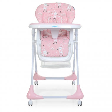 Стульчик для кормления Bambi M 3233 Rabbit Girl Pink