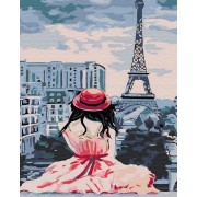 Картина по номерам Brushme Девушка в Париже GX30471