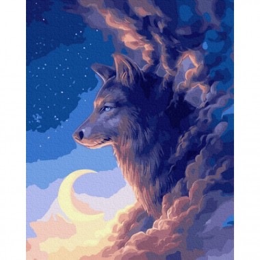 Картина по номерам Волк в облаках Brushme BS35848 40х50 см