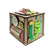 Розвиваюча іграшка Бізикуб Temple Group TG774136 15х15х15 см Натуральний