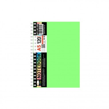 Блокнот А5 Б-БП5-120(Green) 120 листов, пружина сбоку