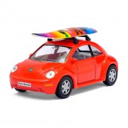 Машинка металева Volkswagen New Beetle Kinsmart KT5028WS 1:32 інерційна  Червоний