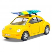 Машинка металева Volkswagen New Beetle Kinsmart KT5028WS 1:32 інерційна  Жовтий