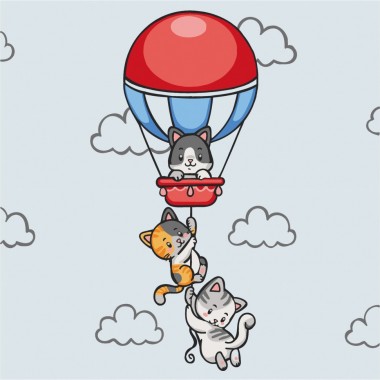Роспись на холсте Котята путешествуют Bambi 15566-AC 30х30 см