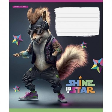 Тетрадь ученическая Dance star 018-3276K-4 в клетку, 18 листов