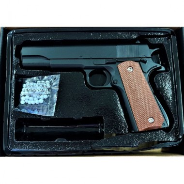 Детский пистолет на пульках Colt M1911 Classic Galaxy G13 металл-пластик черный