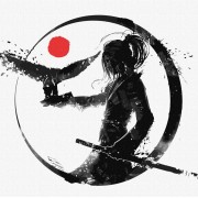 Картина по номерам Дочь самурая Идейка KHO5057 40х40 см
