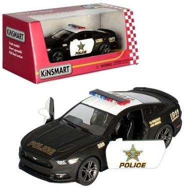 Машинка металлическая инерционная Ford Mustang GT Police Kinsmart KT5386WP  1:38