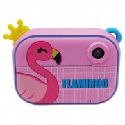 Детский игровой фотоаппарат с принтером Flamingo 2 камеры (основная и фронтальная)