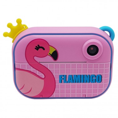 Детский игровой фотоаппарат с принтером Flamingo 2 камеры (основная и фронтальная)