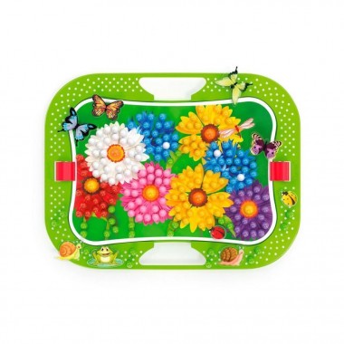 Творческий набор для занятий мозаикой Quercetti 0968-Q, 300 фишек, 16 фигурок, доска