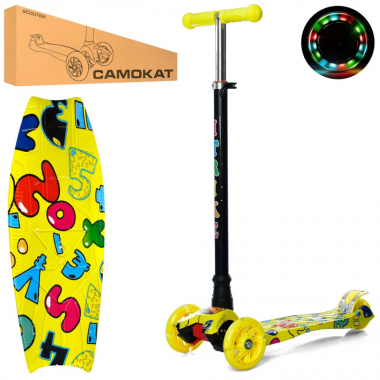 Самокат детский Maxi iTrike JR 3-055-3-WP21 с подсветкой