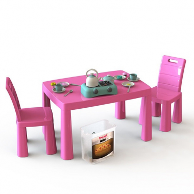 Игровой набор Кухня детская DOLONI-TOYS 04670/1 (34 предмета, стол + 2 стульчика)