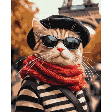 Картина по номерам "Пушистик в Париже" ©art_selena_ua KHO6705, 40х50 см Картина по номерам "Пушистик в Париже" ©art_selena_ua KHO6705, 40х50 см