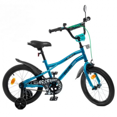 Велосипед детский Urban PROF1 Y18253S-1 18д., SKD75, бирюзов, фонарь, зв,зеркало