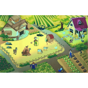 Дитячий ігровий килимок з машинками 019A-30C килимок 80х120 см