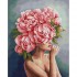 Алмазная мозаика "Девушка в цветущем пионе DBS1067 Brushme 40х50 см