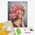 Алмазная мозаика "Девушка в цветущем пионе DBS1067 Brushme 40х50 см