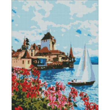 Алмазна мозаїка "Яскрава Швейцарія" Ідейка AMO7237 40х50 см