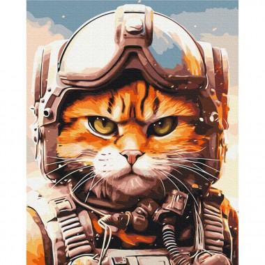 Картина по номерам Котик главный пилот © Марианна Пащук Brushme BS53804 40x50 см