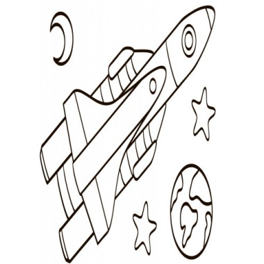 Дитяча водна розмальовка: Літаки, космос 734014, 8 сторінок