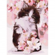 Картина по номерам Пушистый котенок Идейка KHO4383 30х40 см