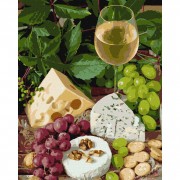 Картина по номерам Белое вино с сыром Идейка KHO5658 40x50 см