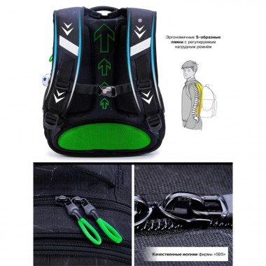 Школьный рюкзак Футбол SkyName Winner R1-047 для мальчиков, объем 17,5 л