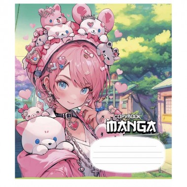 Тетрадь ученическая MANGA 018-3323K-3 в клетку, 18 листов