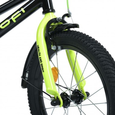 Велосипед детский MB 14015-1 колеса 14 дюймов, черно-зеленый