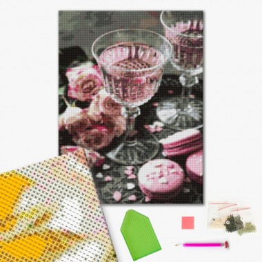 Алмазная мозаика "Вино из роз" DBS1107 Brushme 40х50 см