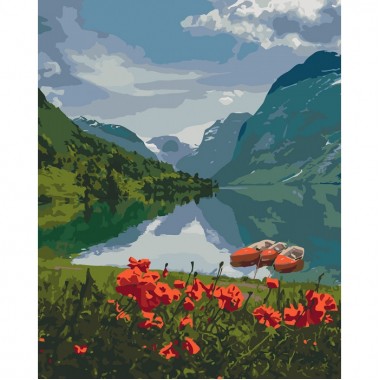 Картина по номерам Идейка Красота Норвегии 40*50см KHO2256