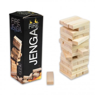 Настольная игра Fire Jenga 30848 на русском языке 48 брусков