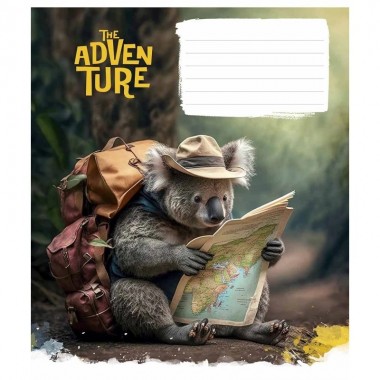 Тетрадь ученическая Best adventure 012-3285L-4 в линию, 12 листов