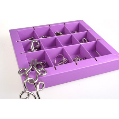 Набор головоломок 10 Metall Puzzles violet 10 головоломок Eureka 3D Puzzle 473359
