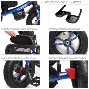 Дитячий триколісний велосипед TURBOTRIKE M 4058-10 з батьківською ручкою