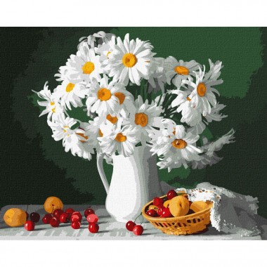 Картина за номерами "Ромашкова краса" Ідейка KHO5660 40x50 см