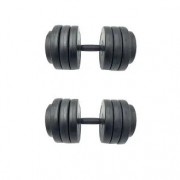 Гантелі складальні композитні в пластиковій оболонці Rock Pro 2 шт по 19 кг NE-PL-G-019-2