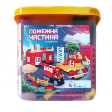 Конструктор Doloni Toys Пожарная часть 96 детал. 013888/02