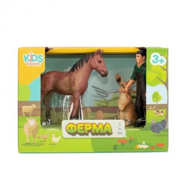 Детский игрушечный набор "Ферма" Q9899-T1_1 кролик, лошадка, фермер