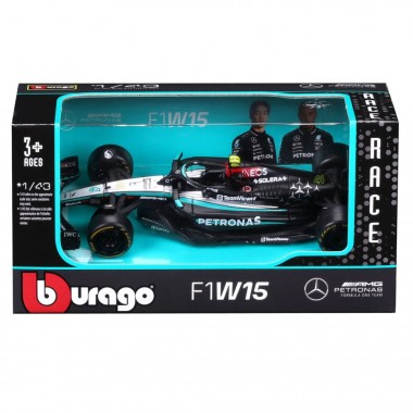Коллекционная автомодель Mercedes-AMG F1 W15 Performance (2024) Bburago 18-38208, 1:43 масштаб