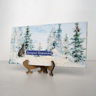 Набор для создания 2 шт поздравительных открыток на подставках "Зимние сказки" FDGCK-048, 20 см х 10 см